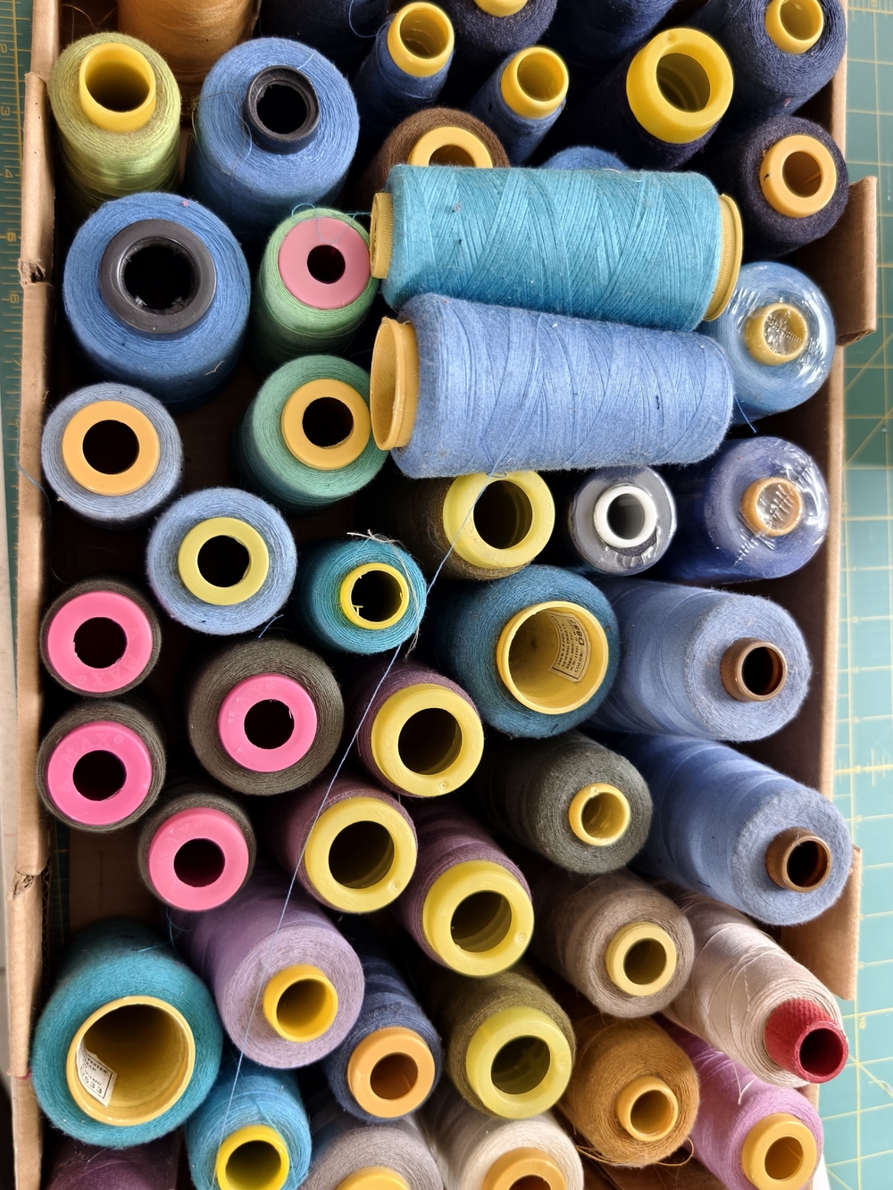 Blue Thread Storage Box - Home Organization